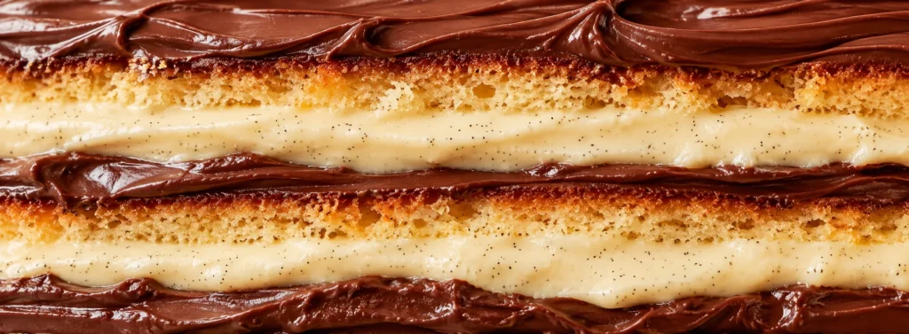 Gâteau crème vanille et chocolat, pâtisserie artisanale Z Pâtisserie par Isabelle Laval à Maringues
